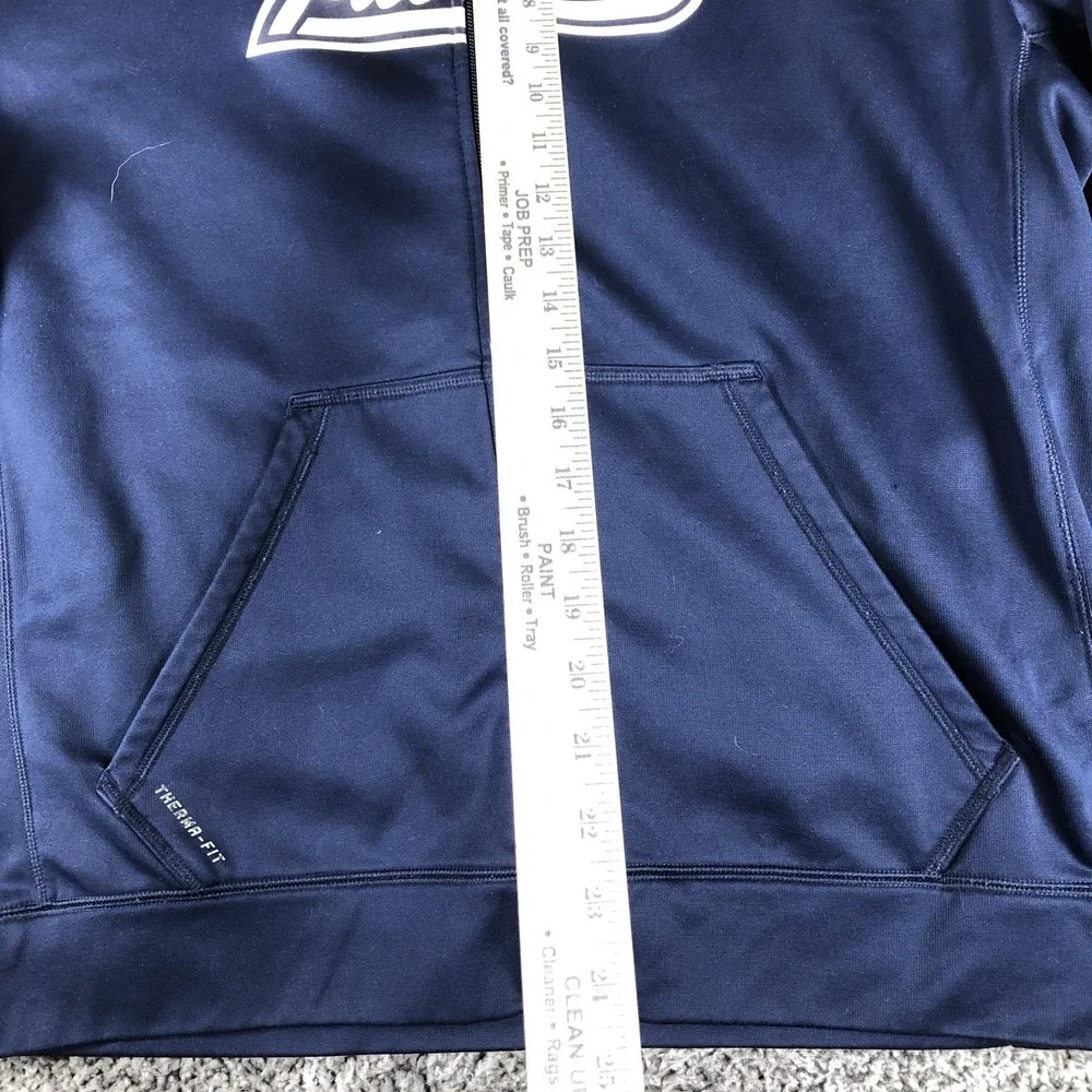 New England Patriots Sweatshirt Mens XL Blue NFL Football Nike Therma Fit